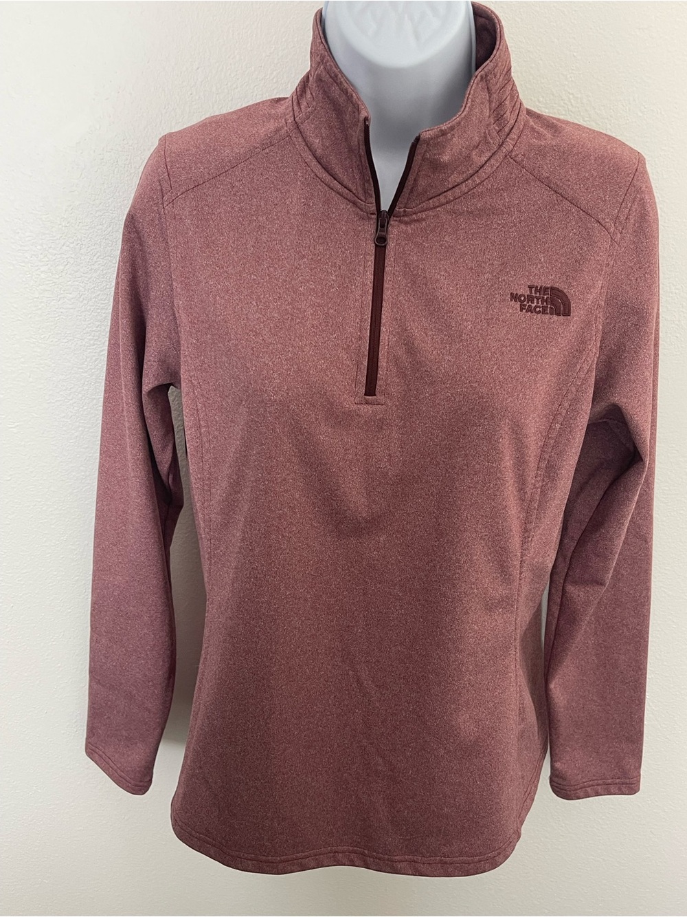 The North Face Heathered Mauve Quarter-Zip Pullover